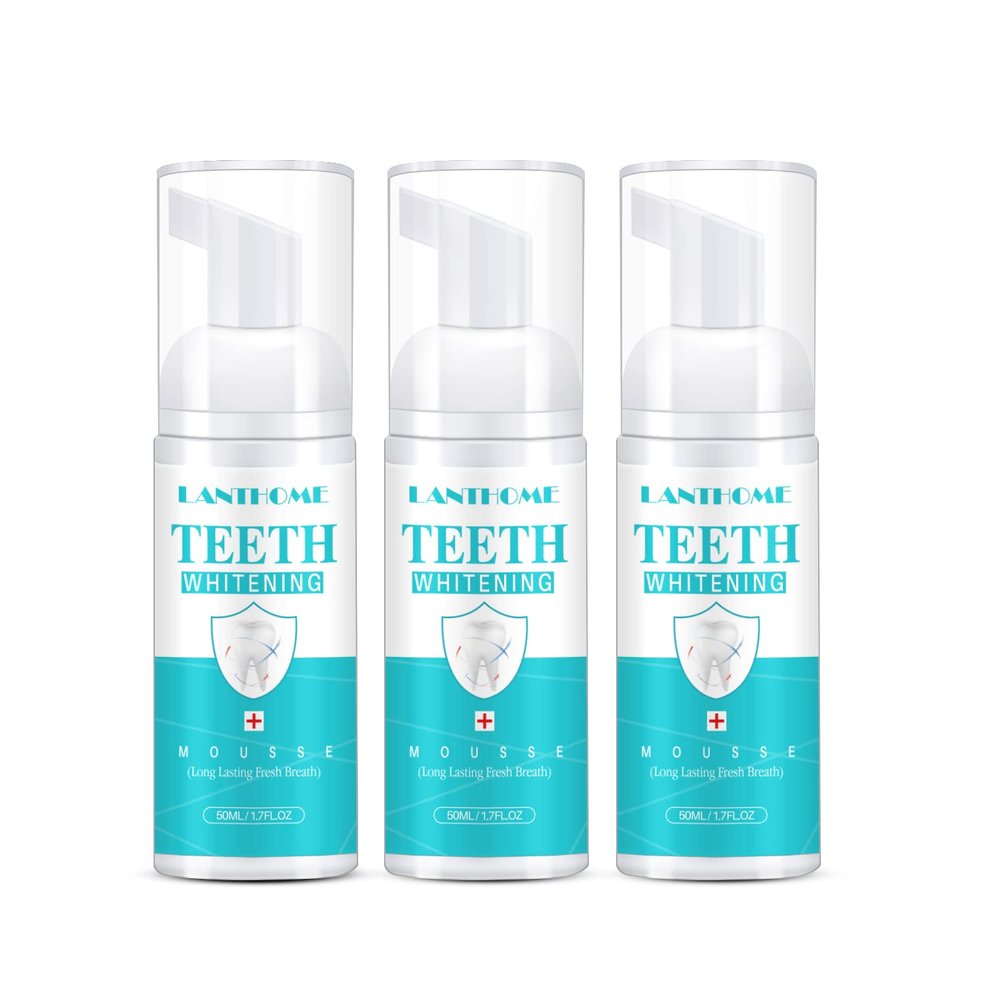 LANTHOME White Foam Teeth Whitening Products (Pack of 3)