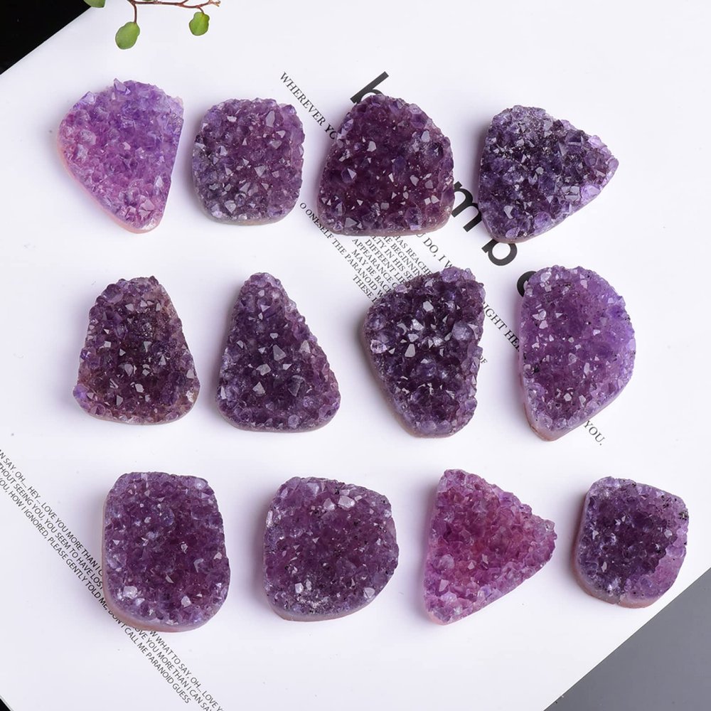 1pc 40-50mm Purple Quartz Crystal Block Large Brazilian Amethyst Cluster Unique Multiple Functions Home Decoration,40-50mm