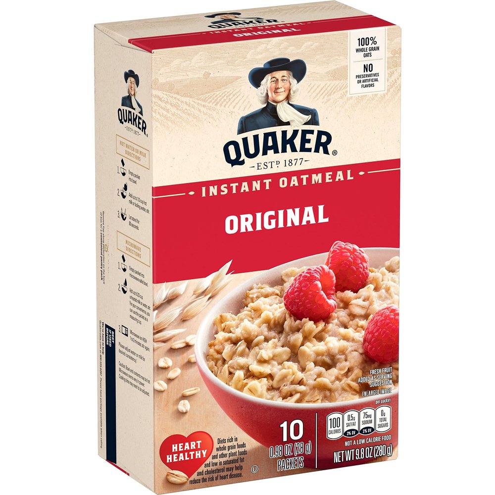 Quaker Instant Oatmeal, Original, 0.98oz Packets (10 Pack)