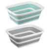 2 Pack Collapsible Bucket with 2.25 Gal / 8.5L Each, Plastic Tub, Portable Wash Basin for Home and Garden, Foldable Camp Sink with Upgrade Reinforced Hard Plastic Rim view 1