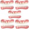 XZLZMD Silicone Dentures Top Bottom Dental Prostheses Cosmetic Veneer Natural Tone Instant Veneers Dental Whitening Temporary Prosthesis Teeth Men and Women Veneer,5pair view 1