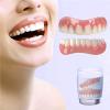 XZLZMD Silicone Dentures Top Bottom Dental Prostheses Cosmetic Veneer Natural Tone Instant Veneers Dental Whitening Temporary Prosthesis Teeth Men and Women Veneer,5pair view 2