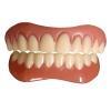 XZLZMD Silicone Prosthesis Teeth Top Bottom False Teeth Whitening Temporary Prosthesis Teeth Natural Tone Instant Veneers Dentures Cosmetic Veneer for Men Women One Size,1pair view 1