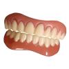 XZLZMD Silicone Dentures Temporary Dental Prosthesis Comfortable Upper and Lower Dentures Bright White Shade Cosmetic Prosthesis Teeth for Men Women One Size,4pair view 2