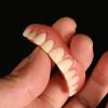 XZLZMD Silicone Dentures Temporary Dental Prosthesis Comfortable Upper and Lower Dentures Bright White Shade Cosmetic Prosthesis Teeth for Men Women One Size,4pair view 3