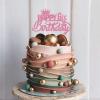 Happy 6th Birthday Cake Topper,Rose Pink Glitter Cake Decorations with Crown ,Six Years Old Birthday Party Supplies,Happy Birthday Cake Pick for Little Princess view 4