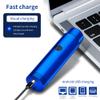 ISAKEN Mini Electric Shaver, Portable Electric Razor for Men, Rechargeable Electric Rotary Razor Wet and Dry Use Pocket Face Shaver for Home Travel (Blue) view 3