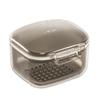 YGMXZL Denture Bath Box,Cleaning Teeth Boxs,Denture Retainer Care Cleaner Cup Container for Travel Soaking and Cleaning Dentures (Black) view 1