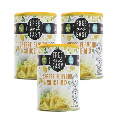 The Bramble Bay Free & Easy Cheese Flavour Sauce Mix 130g | Deliciously Healthy Addition To Your Favourite Meals | Pack of 3