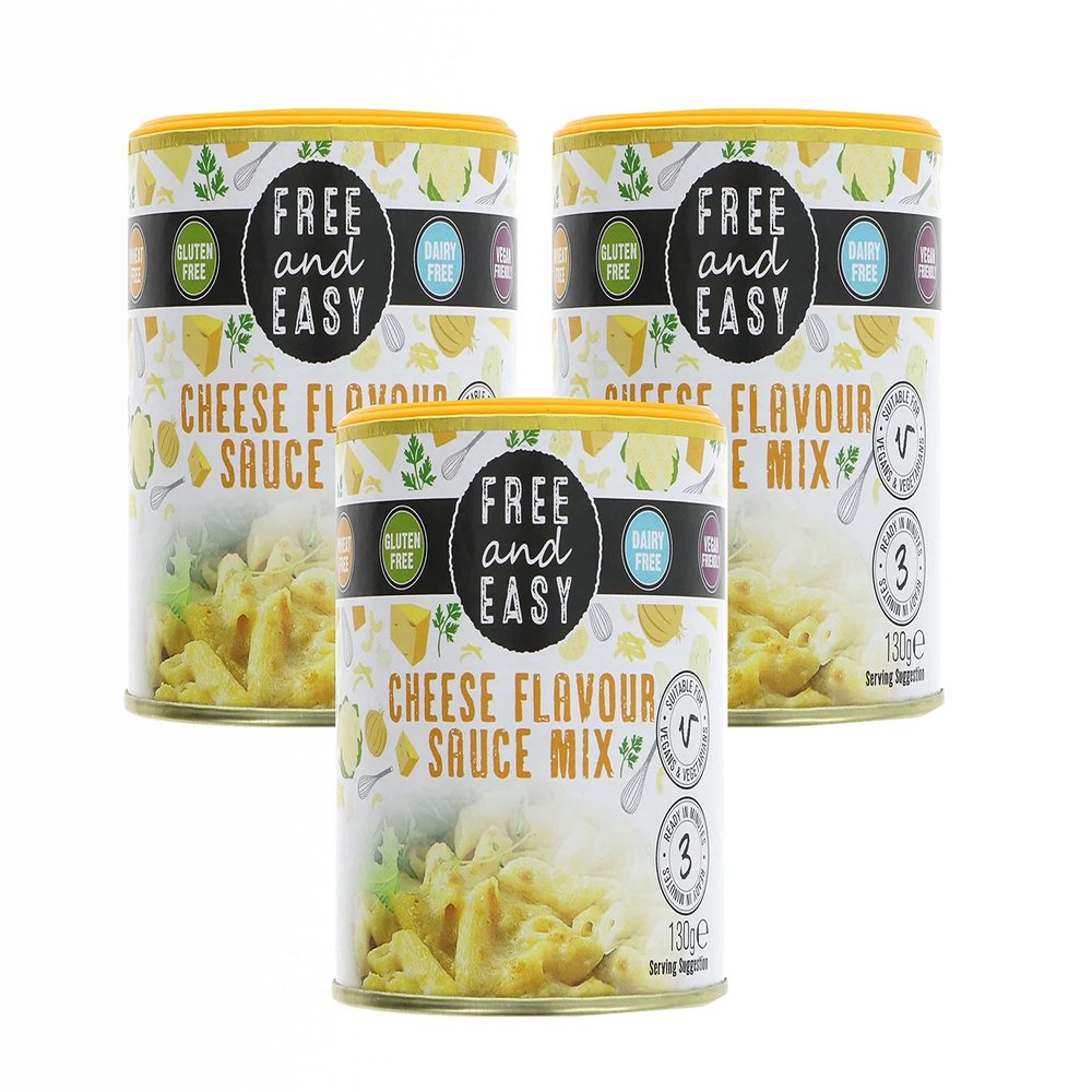 The Bramble Bay Free & Easy Cheese Flavour Sauce Mix 130g | Deliciously Healthy Addition To Your Favourite Meals | Pack of 3