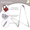 Ved Tongue Scraper with Eco Friendly Travel Bag peck of 2,Medical Grade 100% Stainless Steel,Rust Proof, Metal Tongue Scraper. view 2