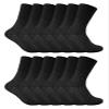 12 Pack Ladies Non Elastic Thermal Diabetic Socks | Sock Snob | Women Soft Top Socks for Poor Circulation (4-8, Black) view 1