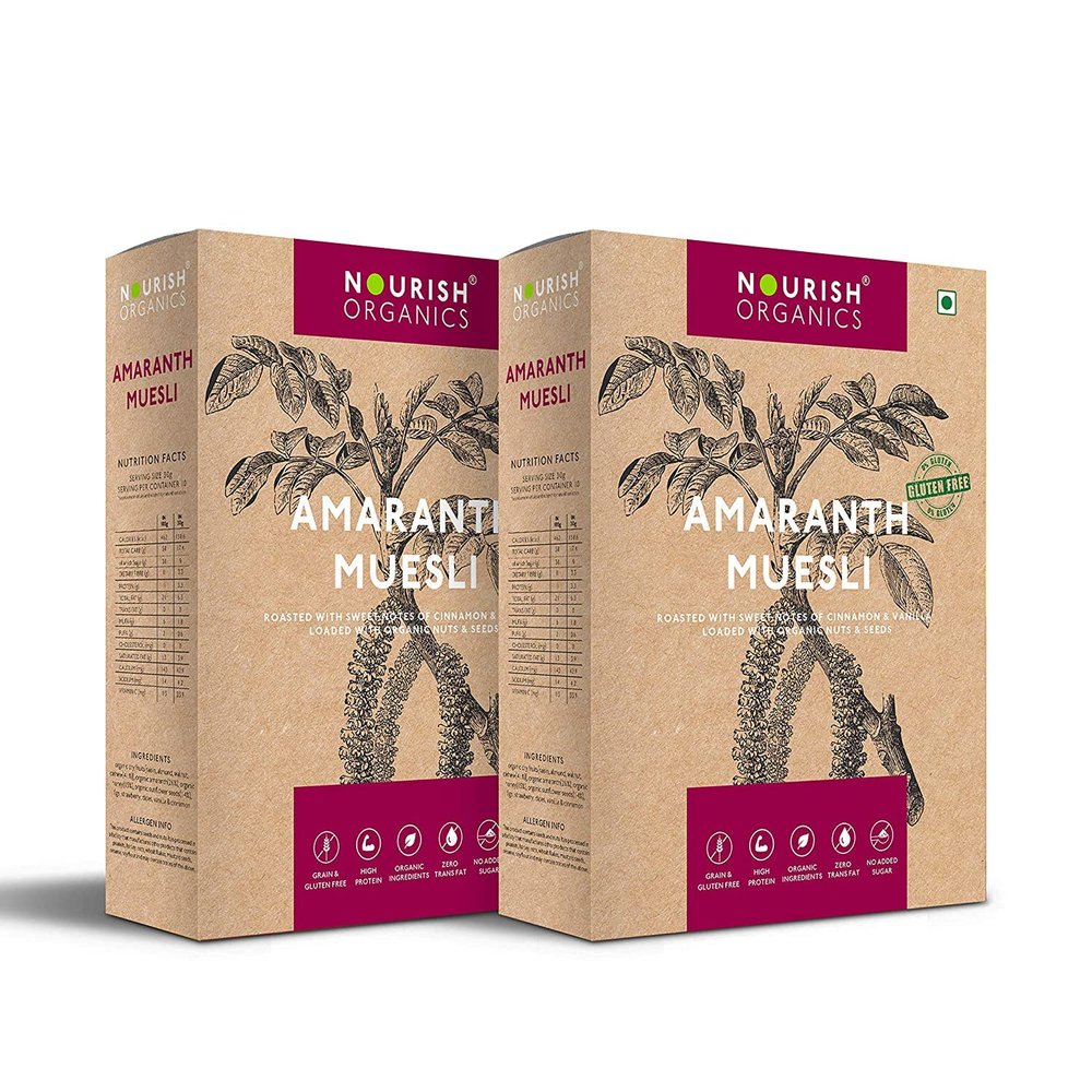 Nourish Organics Amaranth Muesli (Pack of 2) 280g Each