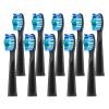 10pc Replacement Toothbrush Heads Compatible with Fairywill Seago Toothbrush Heads Compatible with FW-507/508/551/515/917/959/2011,D1/D3/D7/D8(Black) view 1