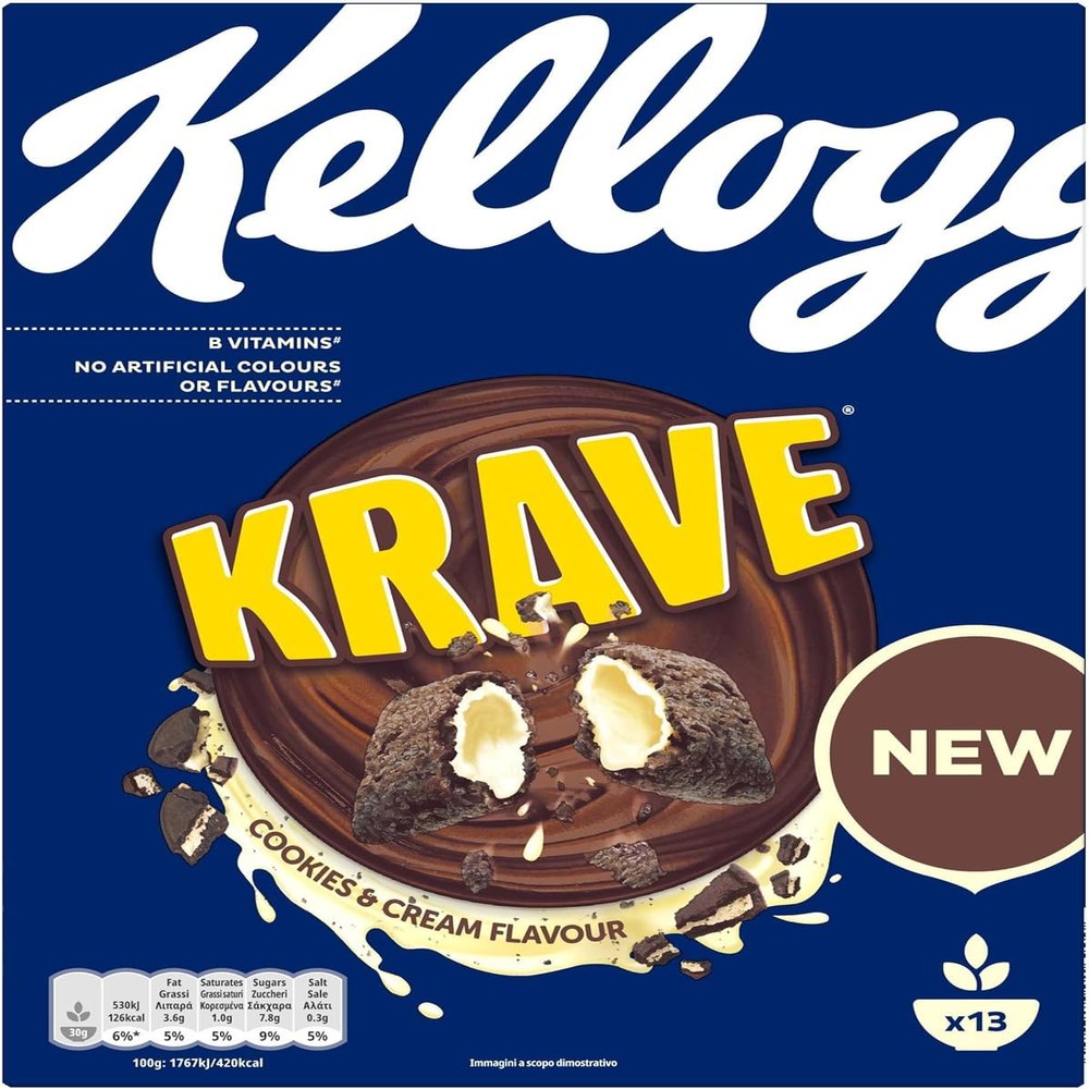 Kellogg's Krave Cookies & Cream Flavour 410g