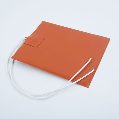 12V DC 12W 100 * 120mm Silicone Orange Heater Pad Flexible Waterproof for 3D Printer Heated Bed Heating Mat