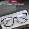 3PCS Fashion Round Eyewear Computer Reading Glasses Women Anti Fatigue Men's Blue Light Blocking Glasses for Sight Optical,Purple,+3.5 view 2