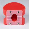 PURFWOG Dental Typodont Adult Demonstration Teeth Model with Mental Teeth Orthodontic Braces Model with Ligature Ties Red view 2