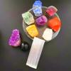 10Pcs/Set Natural Chakra Crystals Quartz 7 Colors Gem Amethyst Cluster Obsidian Ball Selenite Stick Raw Mineral,Gift Box Set view 4