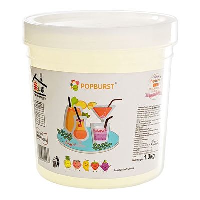 Tanoshiya Popping Boba Fruity Flavour Bursting Bubbles 1.3kg | Tapioca Pearl for Desserts & Drink Toppings - Lychee Flavour