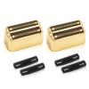 2 Pack Replacement Foil and Cutters compatible with BaBylissPRO Double Foil Shaver, Replacement Foil for BaBylissPRO Barberology FXFS2 Shaver,Golden view 1
