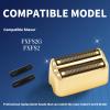 2 Pack Replacement Foil and Cutters compatible with BaBylissPRO Double Foil Shaver, Replacement Foil for BaBylissPRO Barberology FXFS2 Shaver,Golden view 3