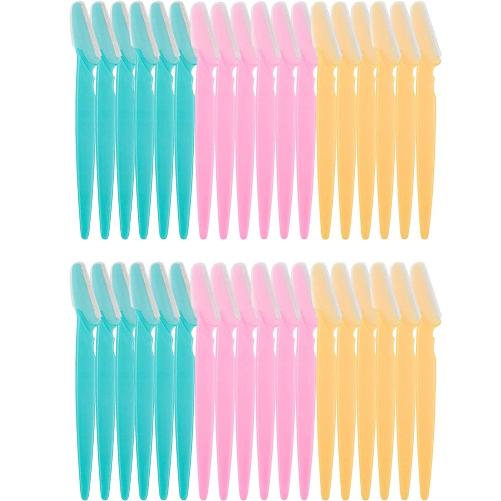 36 Pcs Eyebrow Razors Shaper, Safety Facial Hair Remover Face Shaver Trimmer, Exfoliating Dermaplaning Tool for Women and Men