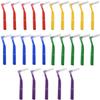 Angzhili 25 Pcs Interdental Angle Brushes, Reusable Dental Cleaners, Oral Hygiene Brush, Toothpick Floss for Braces, Tooth Cleaning Tool (Multi-Colored) view 1