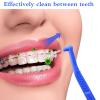 Angzhili 25 Pcs Interdental Angle Brushes, Reusable Dental Cleaners, Oral Hygiene Brush, Toothpick Floss for Braces, Tooth Cleaning Tool (Multi-Colored) view 4