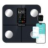 Healthkeep Body Fat Scale with Large VA Display, 15 Body Datas with Heart Rate, Smart Weight Scale Compatible with iOS & Android, Max 400lb/180kg/28st, 28cm, Dark Blue view 1