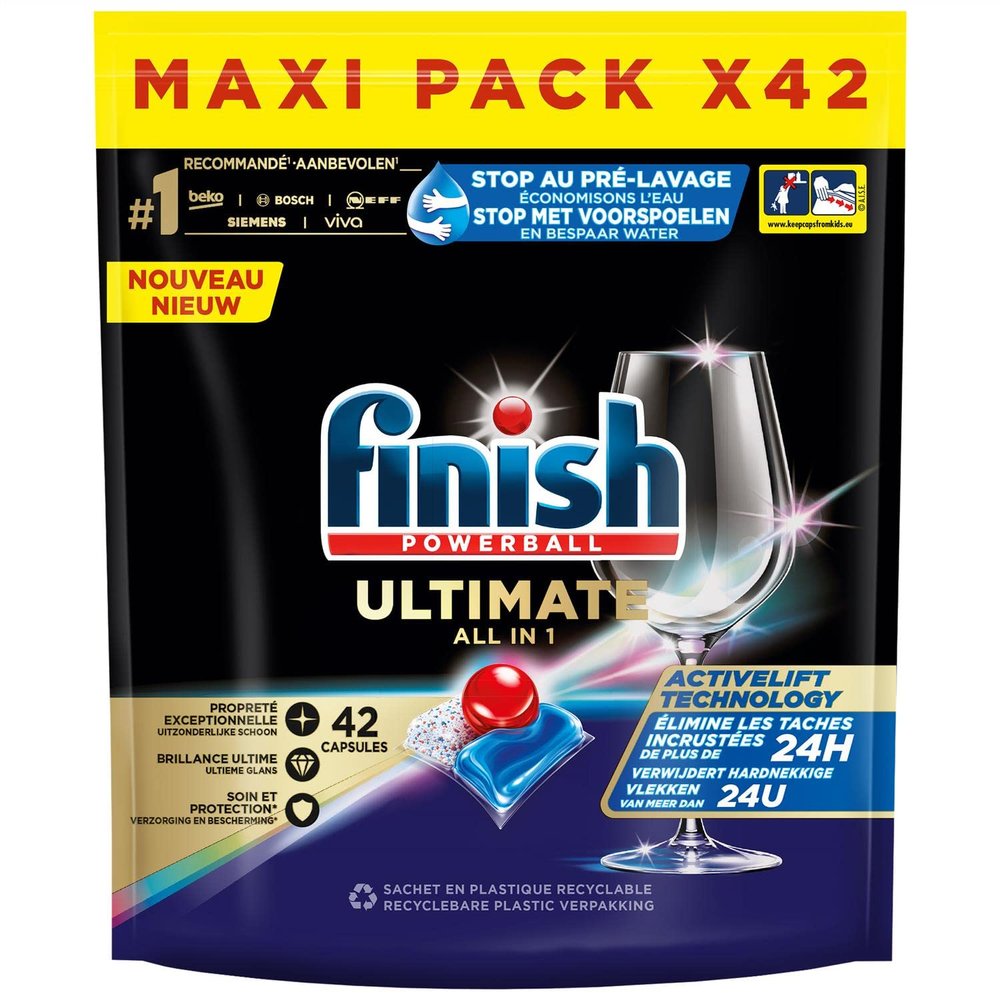 Finish Ultimate Regular Dishwasher Tablets - 42 Pieces