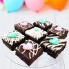 Limited Edition Chocolate Fudge Brownies - 9 Chocolate Fudge Brownies Topped with Edible Sugar Decorations and White Chocolate and Vanilla Icing. Serves 9 portions. Baked by bakerdays (Love You Mum) view 2