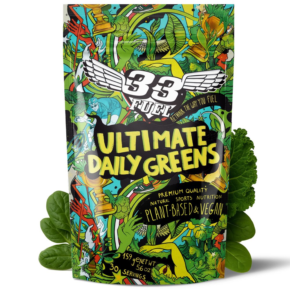 33Fuel Daily Greens Powder - UPF-Free Premium Superfood & Fibre Blend for Gut Health with only Natural Ingredients, Daily Greens Super Blend, Vegan, Handmade in The UK  Original