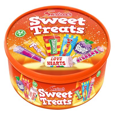 Swizzels Sweet Treats Tub, Assortment of Vegan Sweets and Lollipops in One Large Sweet Tub, Family Favourite Sweets, Perfect for Sharing (600g)