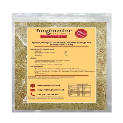 Apricot, Orange & Cranberry Complete Sausage Mix (Gluten Free) - 100g
