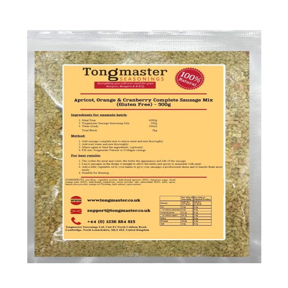 Apricot, Orange & Cranberry Complete Sausage Mix (Gluten Free) - 500g