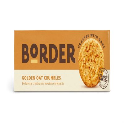 Border Biscuits - Golden Oat Crumbles - Crunchy Oat Chewy Biscuits - Delicious Oaty Biscuits for Any Occasion, 150g (Box of 12 packs)