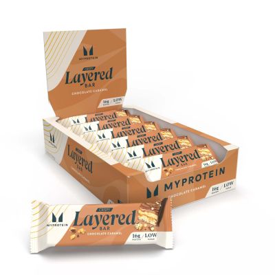 Myprotein Crispy Layered Protein Bars 12 x 58g Chocolate Caramel
