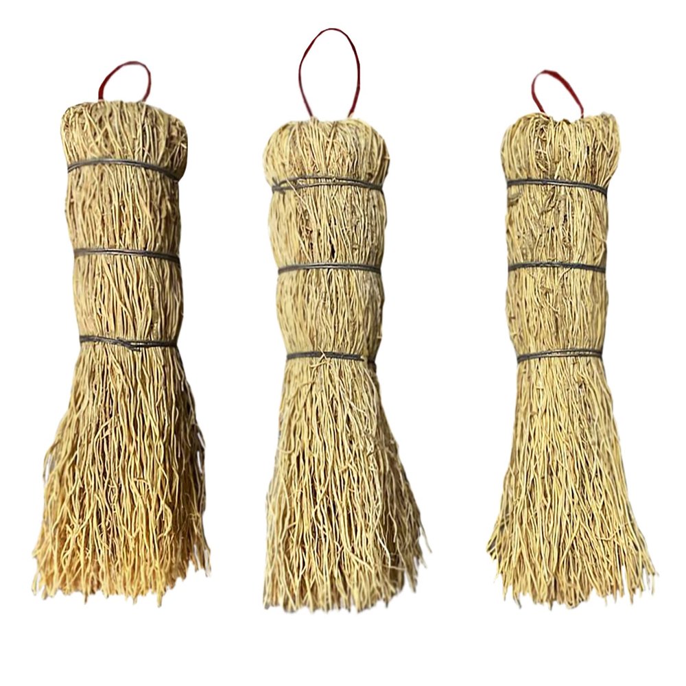 Coladera Set of 3 Natural Fiber Dish Brush Cleaners Mexican Escobetas Molcajete Cleaners with Hangers Sustainable Kitchen Dish Cleaning Scrubber Brushes for Pots Sinks and Pans Cepillo Limpia Trastes