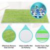 5 Pcs Reusable Microfiber Mop Pad For Swiffer Wet Jet, Flat Mop Multi-Surface Cleaning Wet Dry Washable Mop Pad, Green view 4