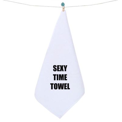 WZMPA Sexy Time Wash Towel Naughty After Cum Gift Gag Wash Cloth Adult Humor Gift for Boyfriend Gilfriend Couple Wife Husband (Sexy Time)