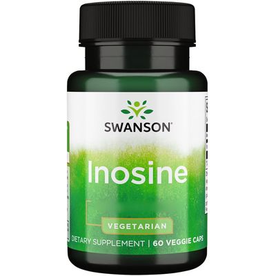 Swanson Inosine, 500mg, 60 Vegan Capsules, High Strength, Vegetarian, Soy-Free, Gluten-Free, Non-GMO