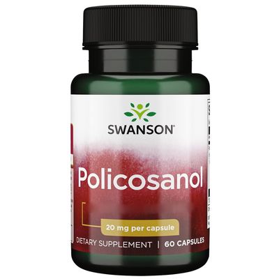 Swanson, Policosanol, 20mg, Extract from Sugar Cane, 60 Capsules, Laboratory Tested, High Dose, Gluten Free, Soy Free, GMO Free