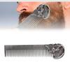 Hair Comb,Oil Hair Styling Spring Comb Pocket Beard Comb Zinc Alloy Skull Pattern Hair Brush for Men, Use for Head Hair or Beard Portable Hair Styling Tool for Home Salon(silver) view 1