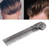 Hair Comb,Oil Hair Styling Spring Comb Pocket Beard Comb Zinc Alloy Skull Pattern Hair Brush for Men, Use for Head Hair or Beard Portable Hair Styling Tool for Home Salon(silver) view 2