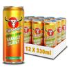 Carabao Energy Drink Mango Burst, 12 x 330ml Cans Case, Low Calorie, Lower Sugar, Fizzy Fruit Flavour, Vegan, Gluten Free Drink, B Vitamins, Taurine, Caffeine with Zero Crash, Bulk Crates, Multipack view 1