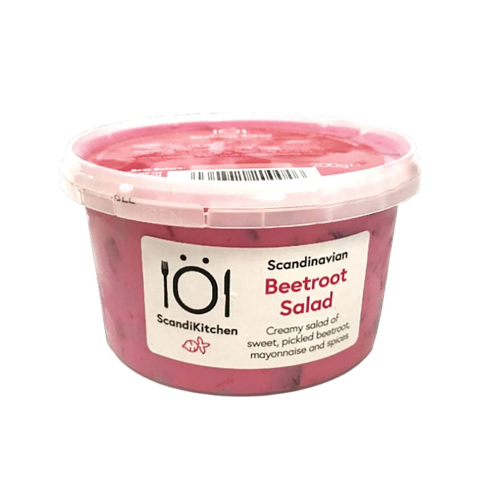 Scandikitchen | Scandinavian Food | Creamy Fresh Rodbetssallad | Pickled Beetroot Salad With Mayonnaise And Spices | 1 x 200g Pot