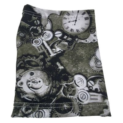 7.5" - 8" Long approx Short Picc Line Arm SLEEVE Cover for Chemo, Diabetes Freestyle Libre, Lymes Disease (Clocks & Cogs)