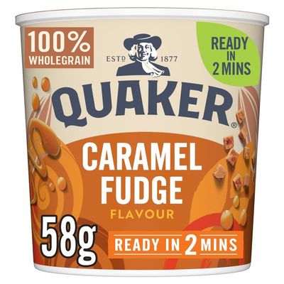 Quaker Heavenly Oats Caramel Fudge Porridge Pot 58g (Case of 8)