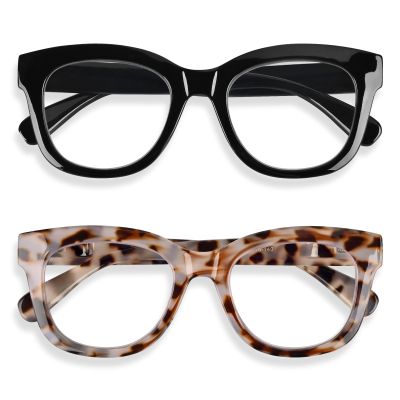 Areyeth Oversized Retro Reading Glasses for Women, Oprah Style Large Blue Light Blocking Readers(1.5X)